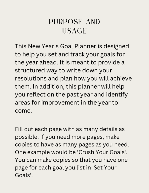 2023 New Year's Goal Planner - Image 3